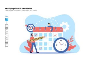 Flat Illustration Agenda Meeting: A Practical Design Resource for Modern Professionals