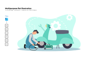 Flat Illustration Bike Service: Strategic Design for Modern Entrepreneurs and Marketers