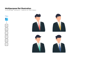 Flat Illustration Business Man Suite: Creative Visual Solutions for Modern Entrepreneurs