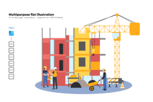 Flat Illustration Construction 3: A Versatile Design Solution for Modern Entrepreneurs