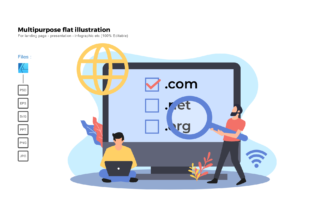 Flat Illustration Domain: Modern Design for Creative Projects