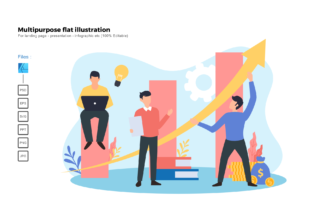Flat Illustration for Business Growth