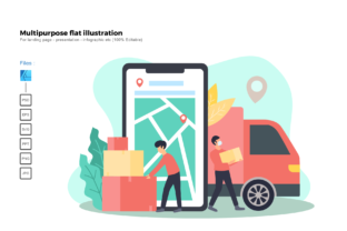 Flat Illustration Logistic: A Versatile Design Solution for Modern Business Communication