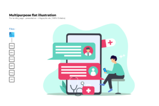 Flat Illustration Medical App: A Versatile Design Solution for Modern Entrepreneurs