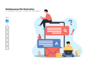 Flat Illustration Question and Answer Designs