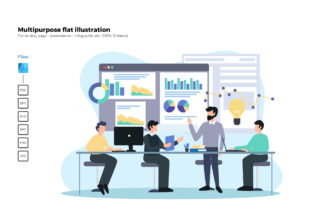 Flat Illustration Sales Presentation: Choosing the Right Design Template for Your Business