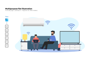 Flat Illustration Smart Home: Enhancing Visual Communication for Modern Entrepreneurs