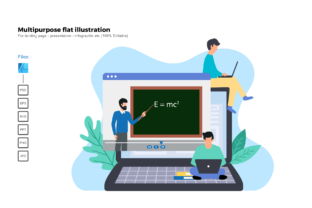 Flat Illustration Study from Home: Creative Design Made Accessible