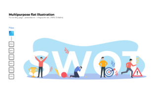 Flat Illustration SWOT Analysis