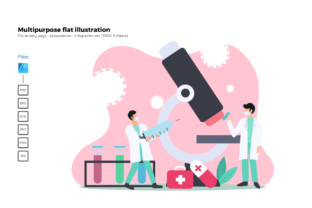 Flat Illustration Virus Researching: Creative Solutions for Modern Design Needs