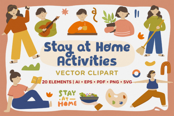 Stay at Home Activities Vector Clipart: Elevating Your Creative Workflow