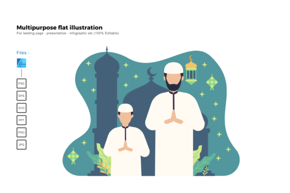 Unlocking Creativity with Flat Illustration: A Comprehensive Guide to Eid Mubarak and Multipurpose Vector Design Templates